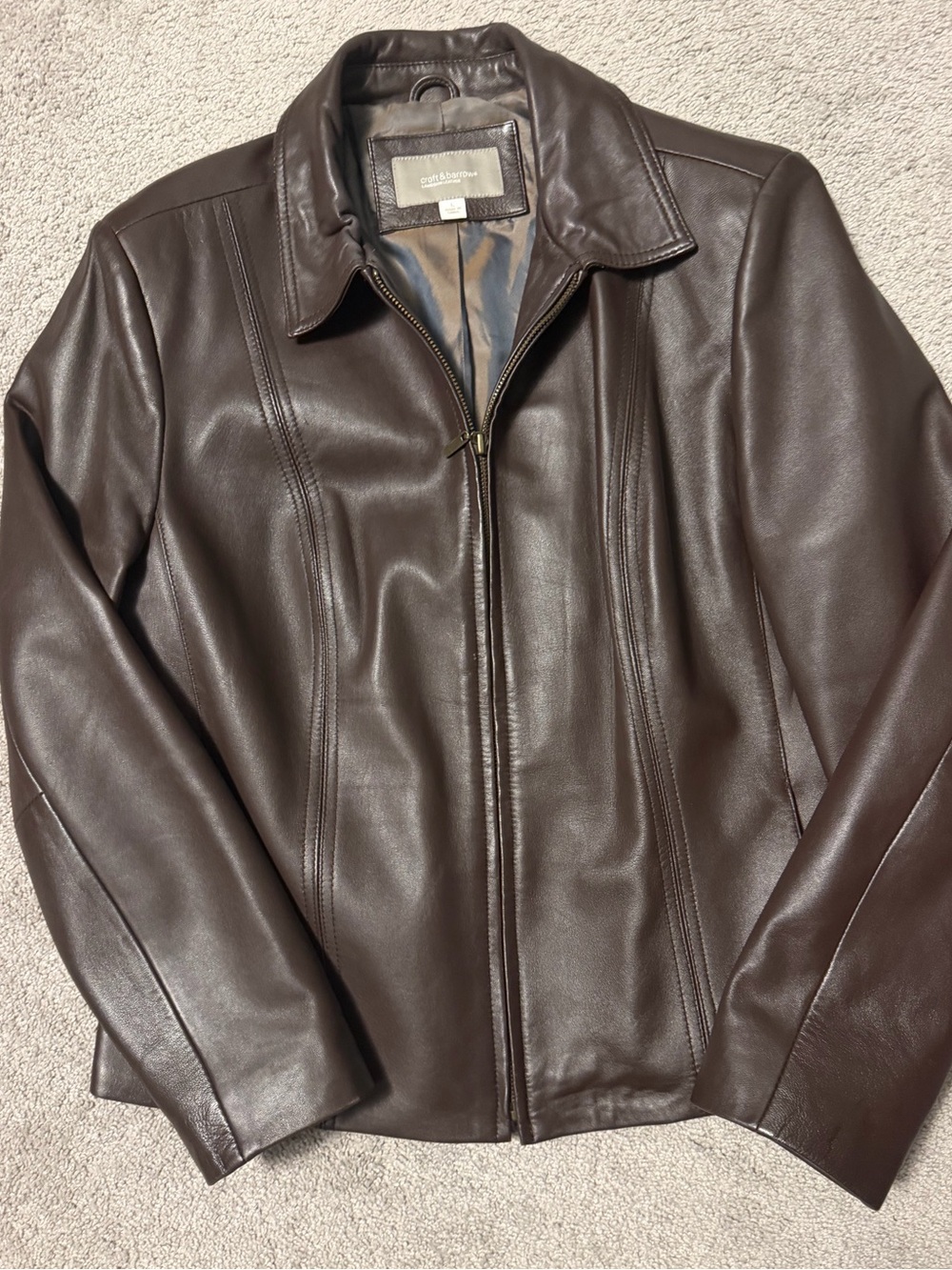 Croft & Barrow Women’s Brown Leather Jacket